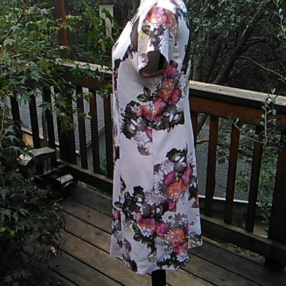 INC International Concepts Sheath Dress with Sheer Net Details - Picture 4 of 10